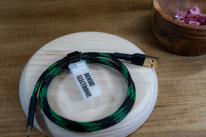 Black &amp; Green Basic Cable