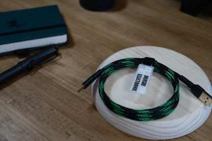 Black &amp; Green Basic Cable