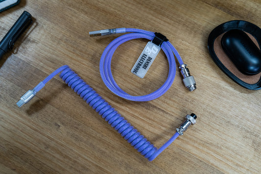 CLEAR PURPLE SYMMETRICAL AV CABLE